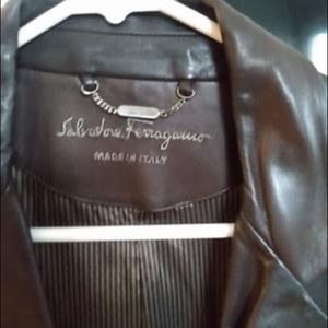 Salvatore Ferragamo suit coat. Used brown. Size 52. $400